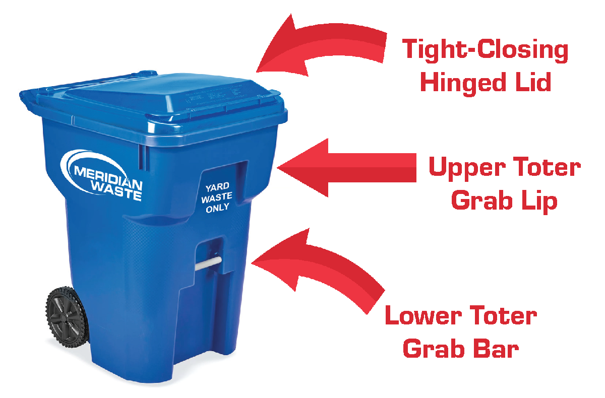 Meridian Yard Waste Cart with Arrows Front